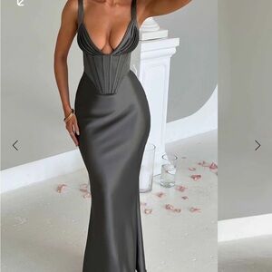 BABYBOO SHAE MAXI DRESS - CHARCOAL